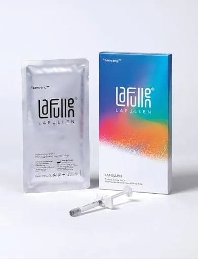 Caixa, envelope e seringa pré-preenchida do LaFullen